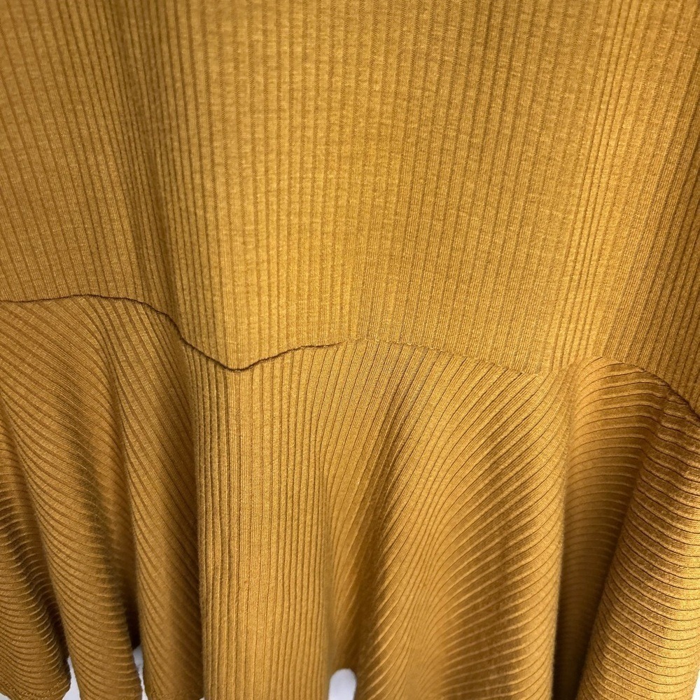 Love Fire Goldenrod Ribbed Long Sleeve Drop Waist Dress | Size Small - Picture 7 of 10